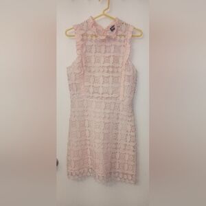 Sugar Lips Lace crochet peach dress